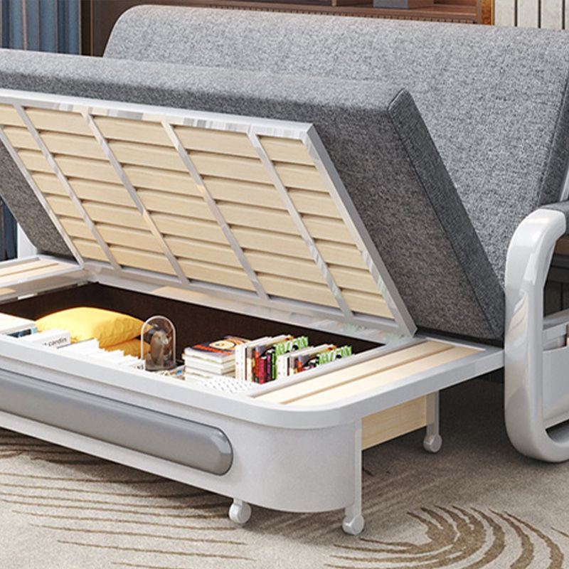 Scandinavian Sofa Bed, Faux Leather Futon And Mattress with Storage