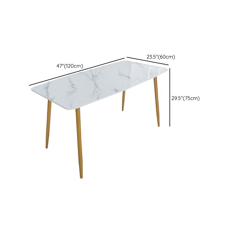 1/5 Pieces Nordic Dining Set Rectangle Stone Dining Table for Dining Room
