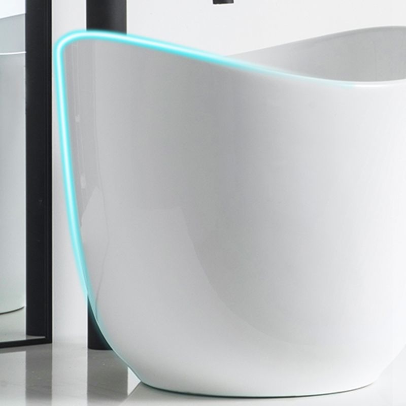 Modern Vessel Sink Round Porcelain with Pop-Up Drain Vessel Bathroom Sink