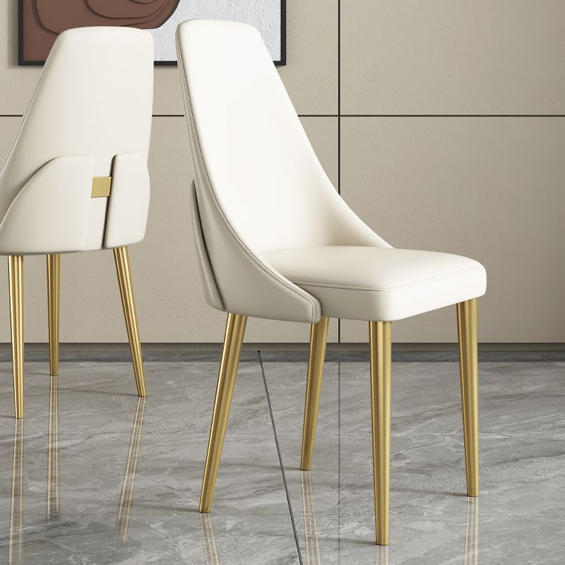 Glam Style Dining Chairs PU Leather Dining Side Chair for Indoor