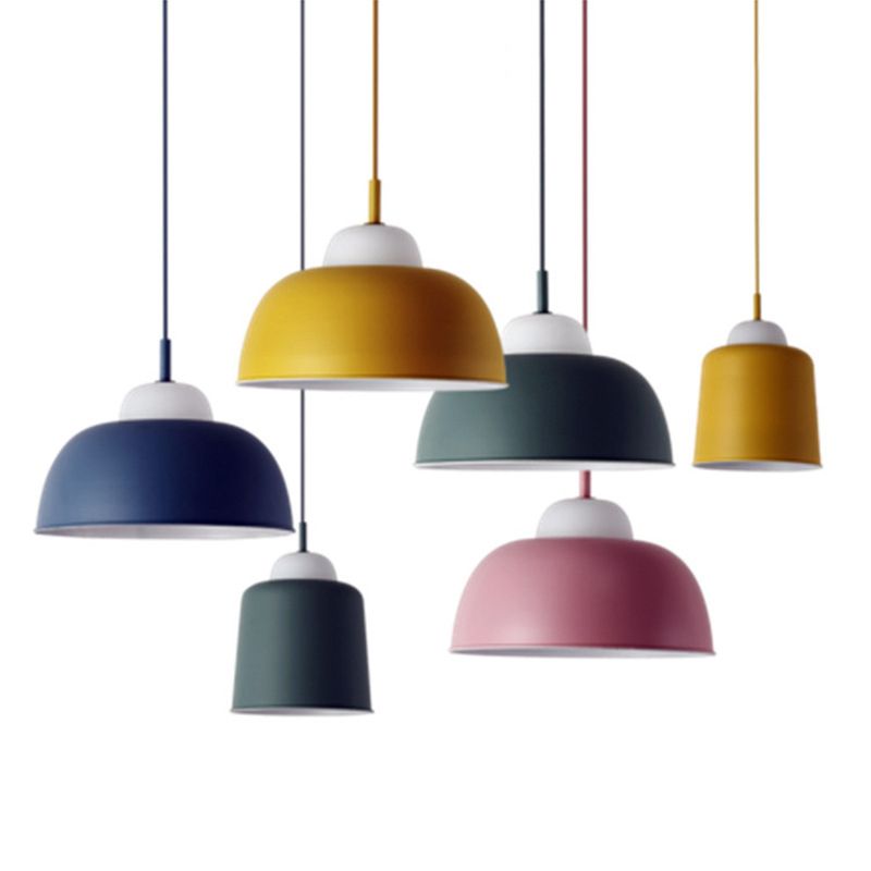 Metallschüssel -Form hängende hängende Licht minimalistische Suspension Anhänger Licht