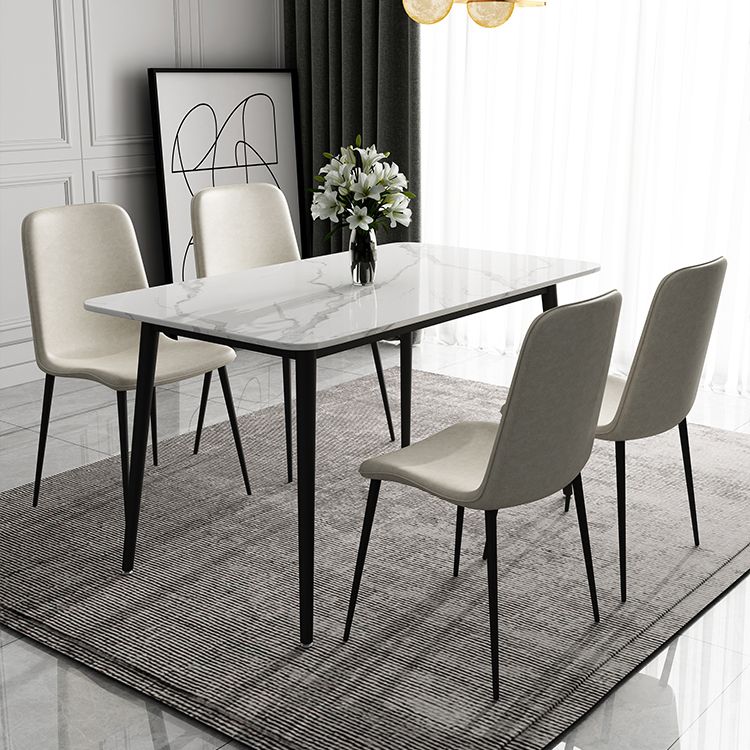 Modern 1/2/5/7 Pieces Dining Set Rectangle Sintered Stone Dining Table Set