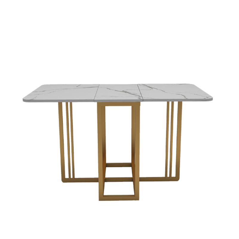 Simplicity Style Rectangle Dining Table Drop-Leaf Dinner Table for Dining Room