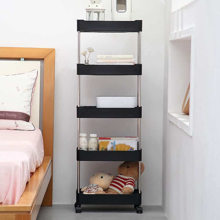 Plastic Bookshelf Contemporary Style Bookcase Open Shelf Bookcase for Study Room Office