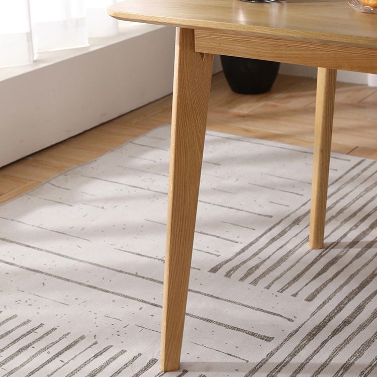 Mesa de comedor rectangular colección de comedor de madera maciza con 4 pies