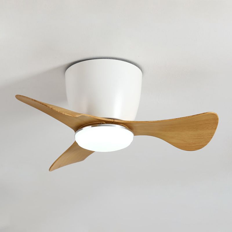 Geometry Ceiling Fan Light Kids Style Metal 1 Light LED Flush Light for Bedroom