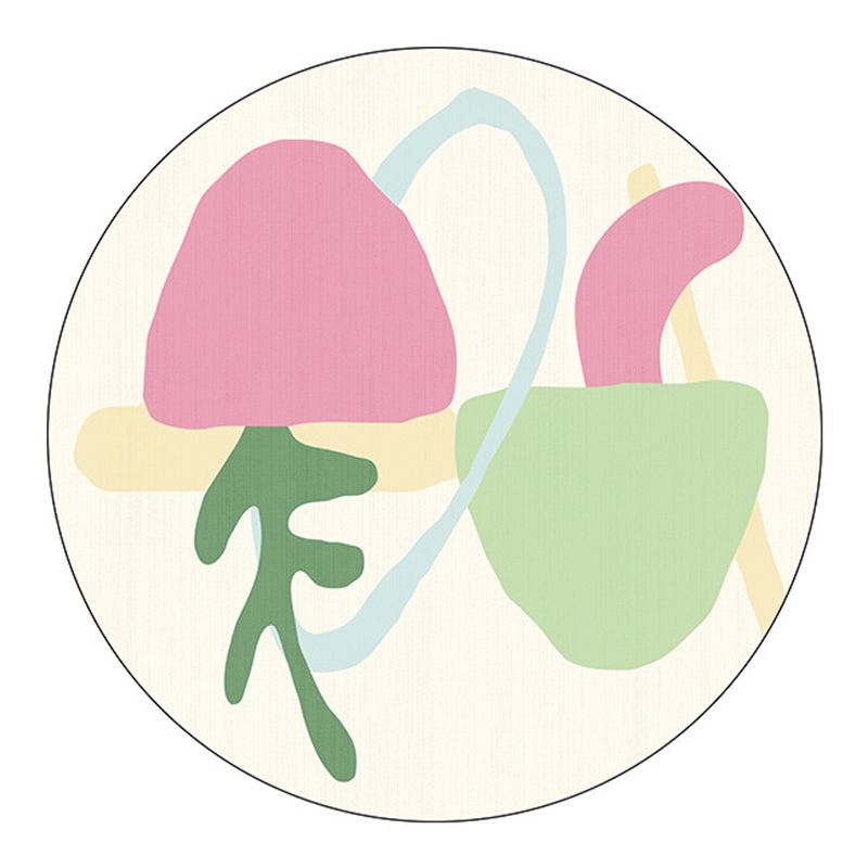 Green Nordic Rug Polyester Color Block Rug Stain Resistant Rug for Living Room