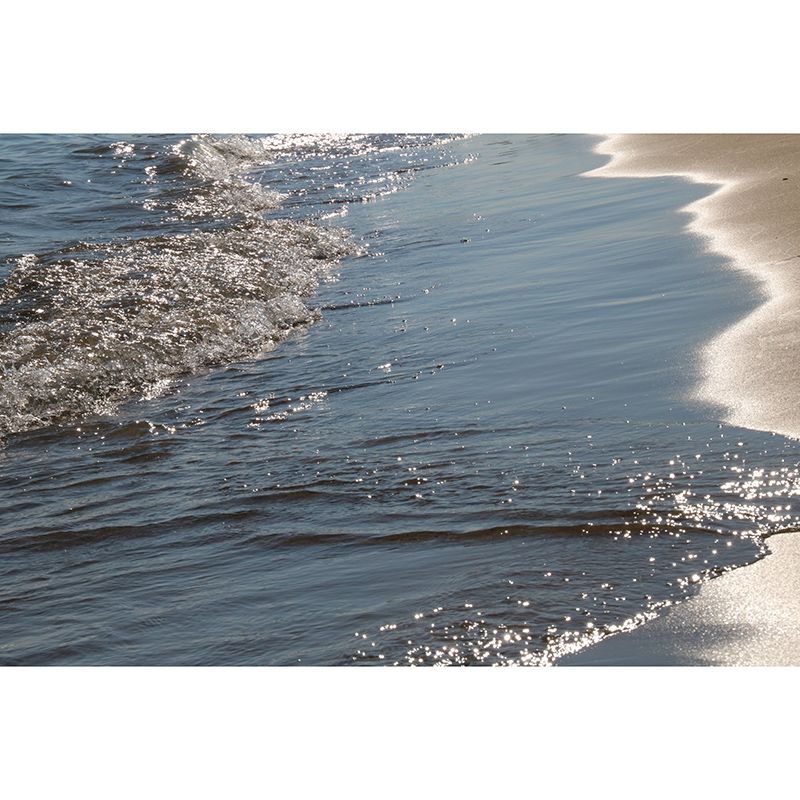 Sea Mural Wallpaper Modernist Nature Scenery Wall Covering in Light Color