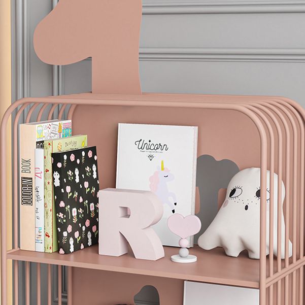 Modern Style Bookshelf Standard Closed Back Iron Bookcase for Home