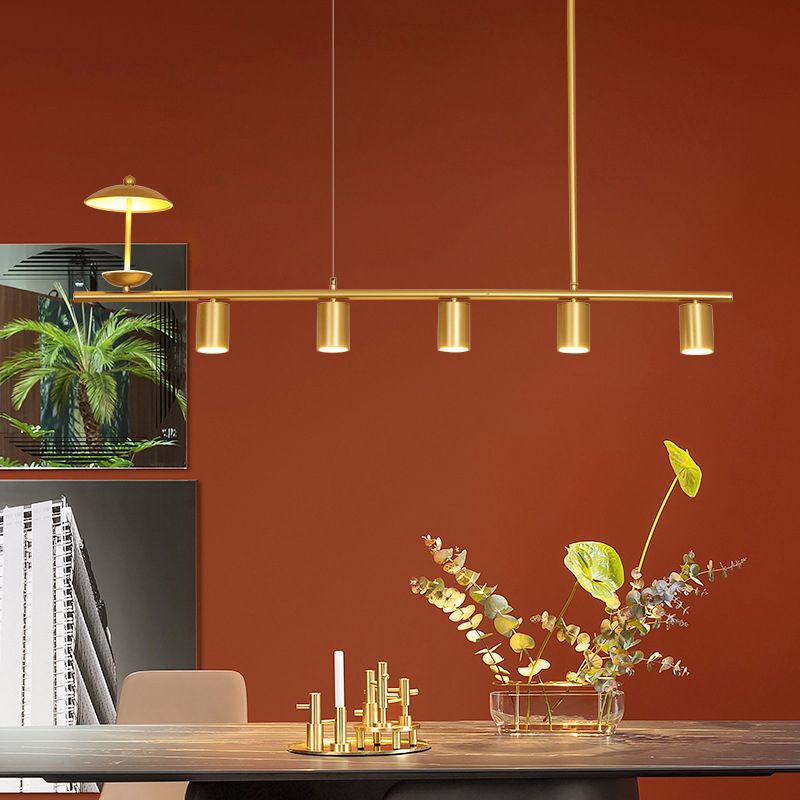 Lámpara de lámpara lineal moderna lámpara de lámpara múltiple iluminación de sala de vestíbulo