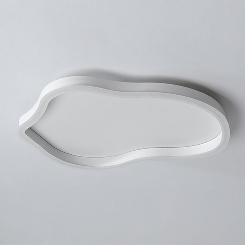 Metal Cloud Ceiling Fixture Nordic Style LED Close to Ceiling Lamp in White