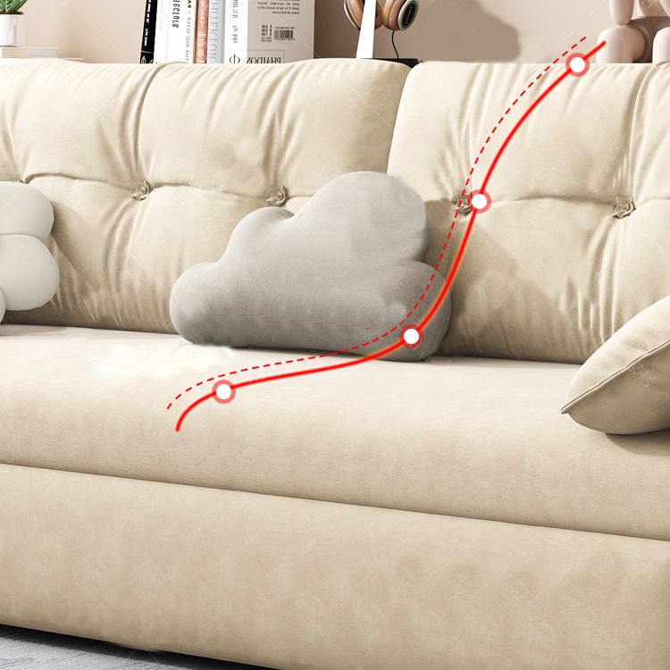 31" Wide Scandinavian Sofa Futon Faux Leather White Sleeper Sofa