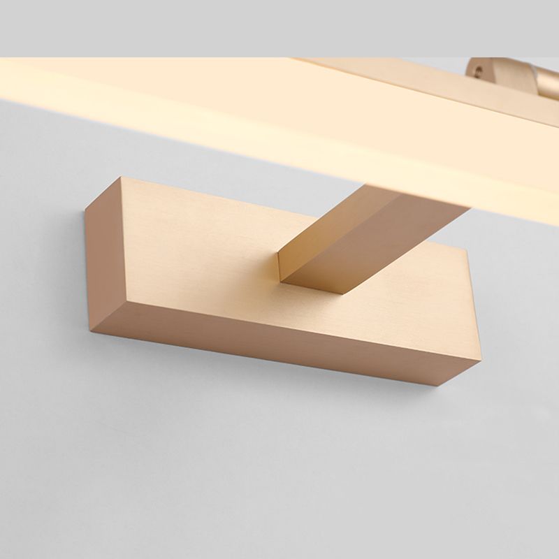 Mount mural linéaire moderne luminaire luminaire en aluminium à 1 lumière pour salle de bain