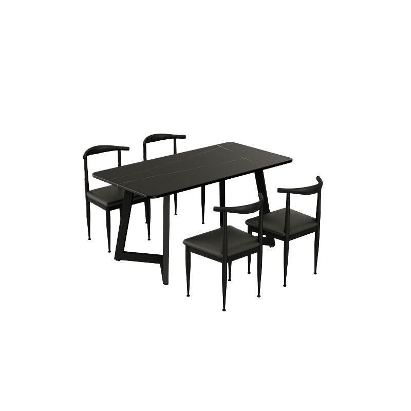 Modern 1/3/7 Pieces Dining Set Rectangle Stone Dining Table for Cafe