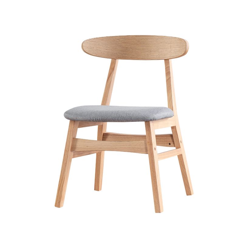 Cuisine contemporaine chaises à dos ouvert chaise latéral sans bras avec des jambes en bois