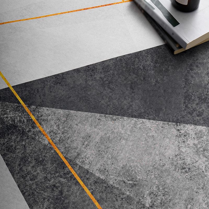Light Gray Modern Rug Polyester Graphic Indoor Rug Non-Slip Backing Rug for Home Decor