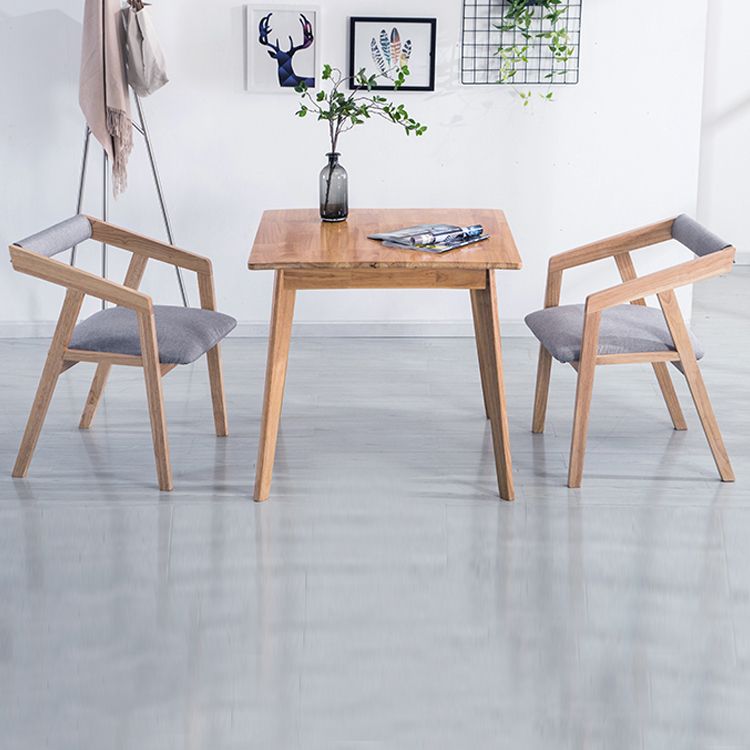 Chaise de salle à manger traditionnelle en bois massif, fauteuil de salle à manger unique en lin pour Restaurant