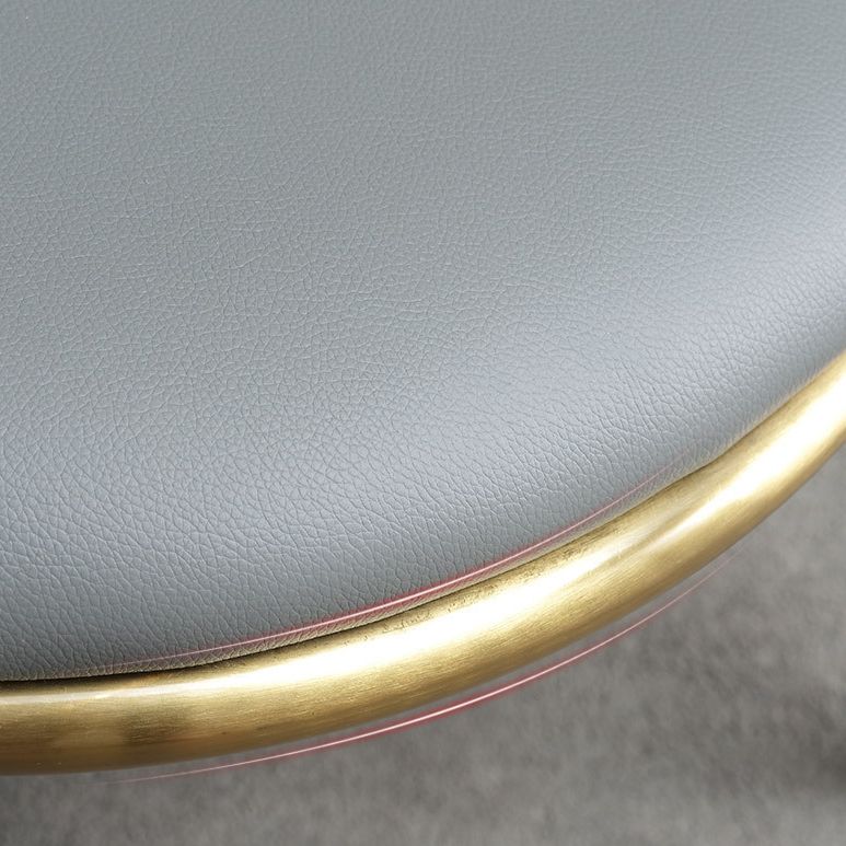 Modern Style Dining Chairs Armless Chair with Metal Legs for Kitchen