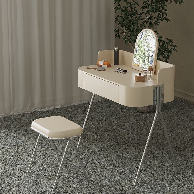 Wood Standing Makeup Vanity Set Modern Makeup Vanity with Metal Base