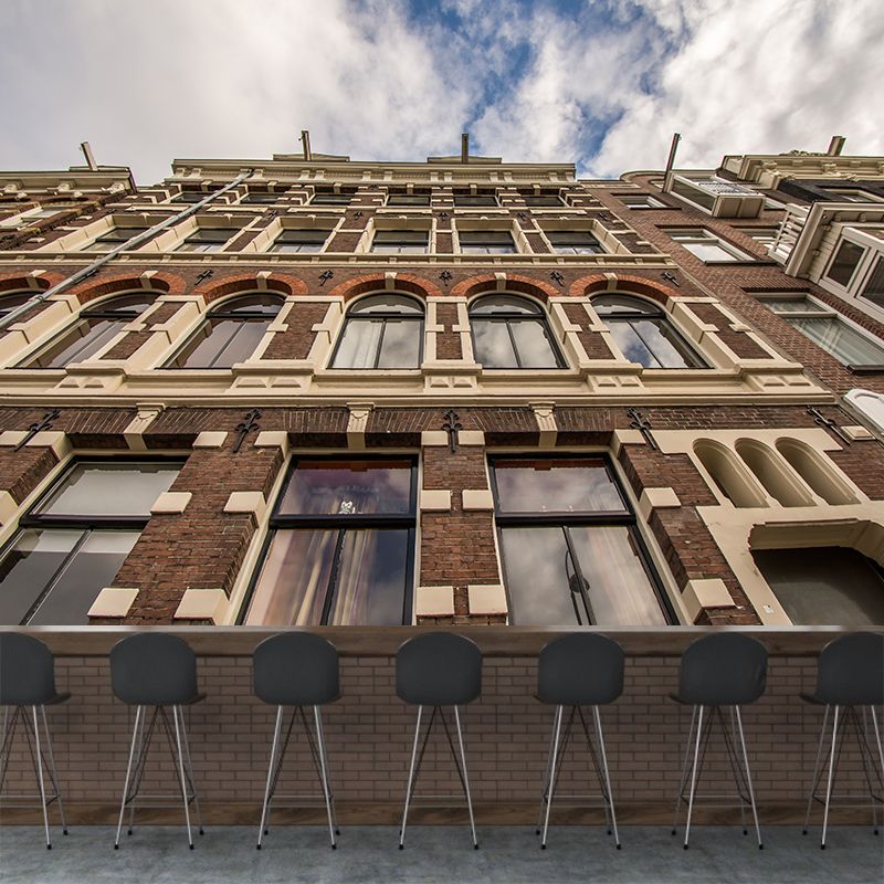 Amsterdam Architecture Scenery Mural Water Resistant Wall Art for Living Room