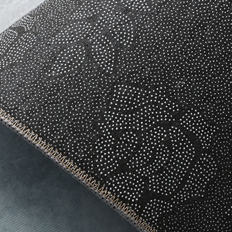 Orange Modern Rug Polyester Semicircle Rug Washable Area Rug for Home Decor