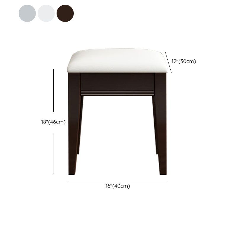 Traditional Solid Wood Vanity Makeup Table Set 3-Drawer Dressing Table