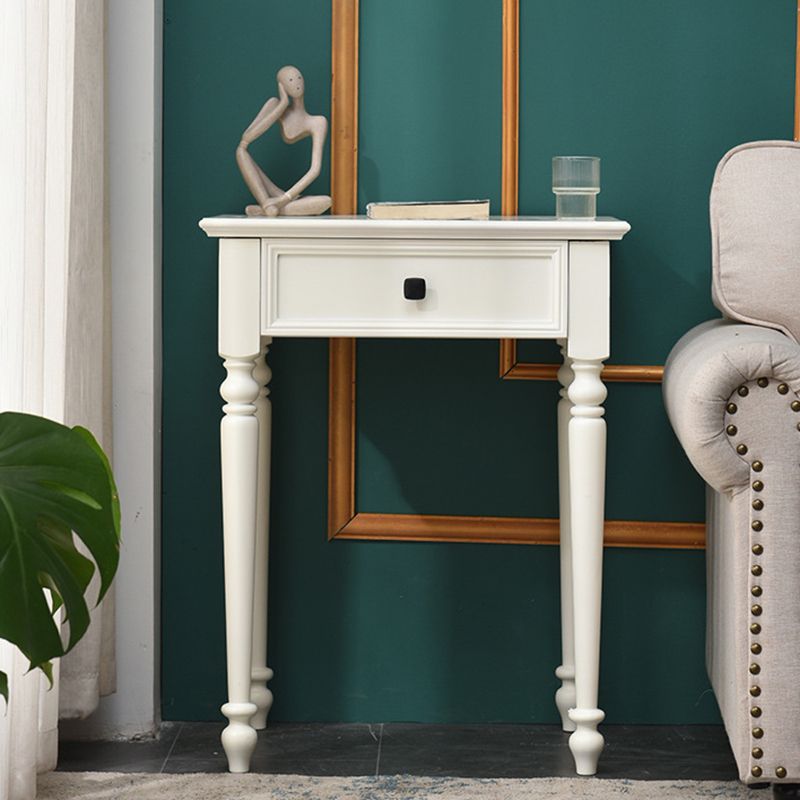 Contemporary Makeup Dressing Table With Drawers White 17.71" W x 30.70" H