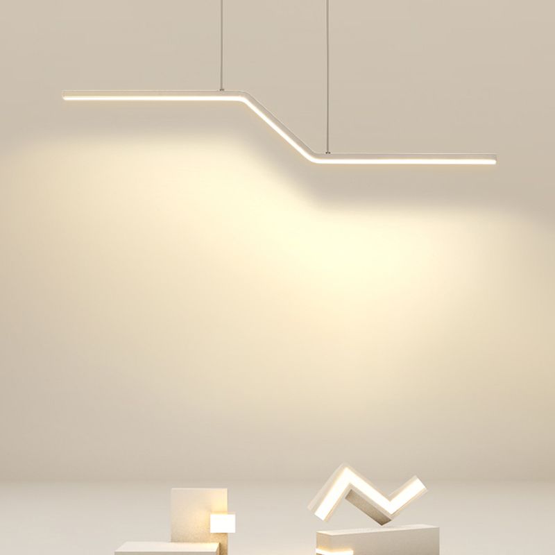 1 Light Linear Island Lights Contemporary Metal Island Éclairage Idées de cuisine