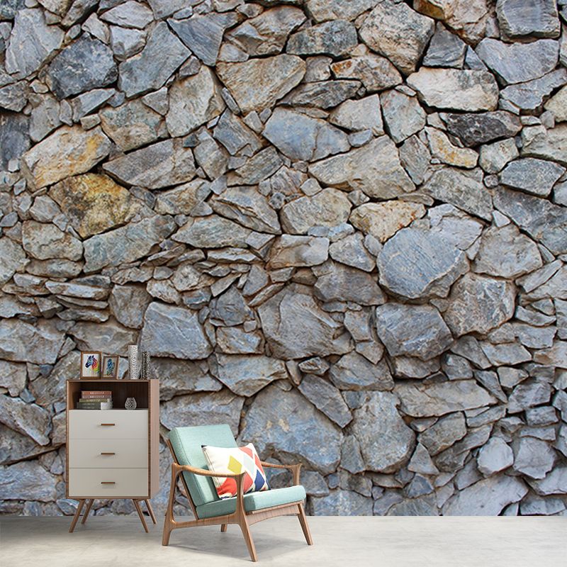 Horizontal Photography Brick Wall Mural Eco-friendly Wallpaper for Bedroom