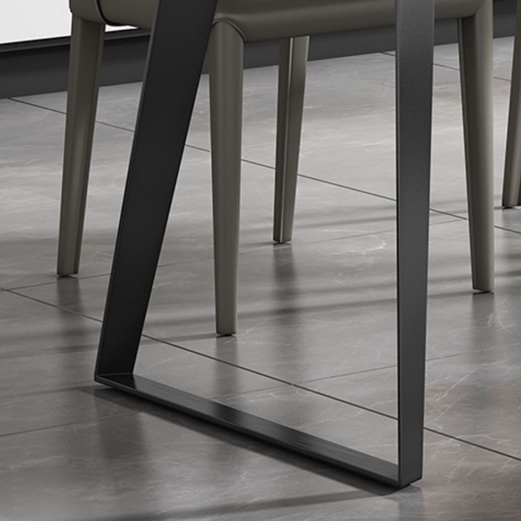 Modern 1/4/5/7 Pieces Dinette Set with Sintered Stone Top Rectangle Dining Table Set