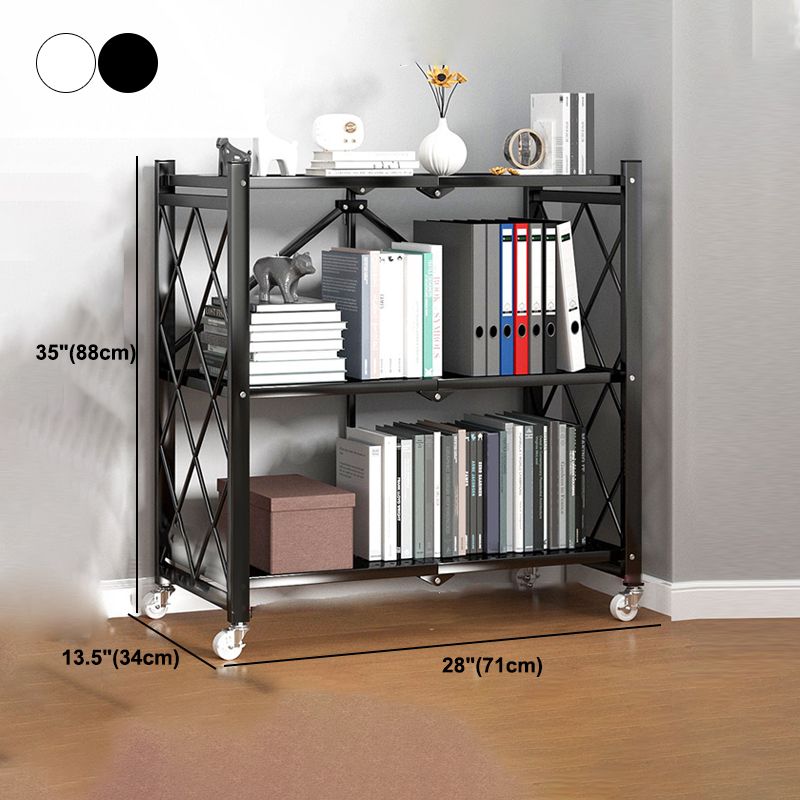 Metal Standard Bookcase Industrial Style Shelf for Home Office