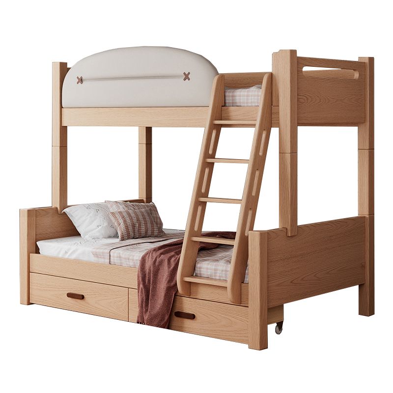 Contemporary Solid Wood Standard Bed Panel Headboard Kids Bed