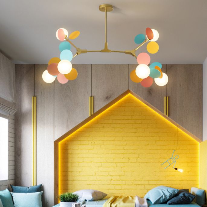 Bubbly Island Chandelier Light Minimalist Glass Island Light para dormitorio