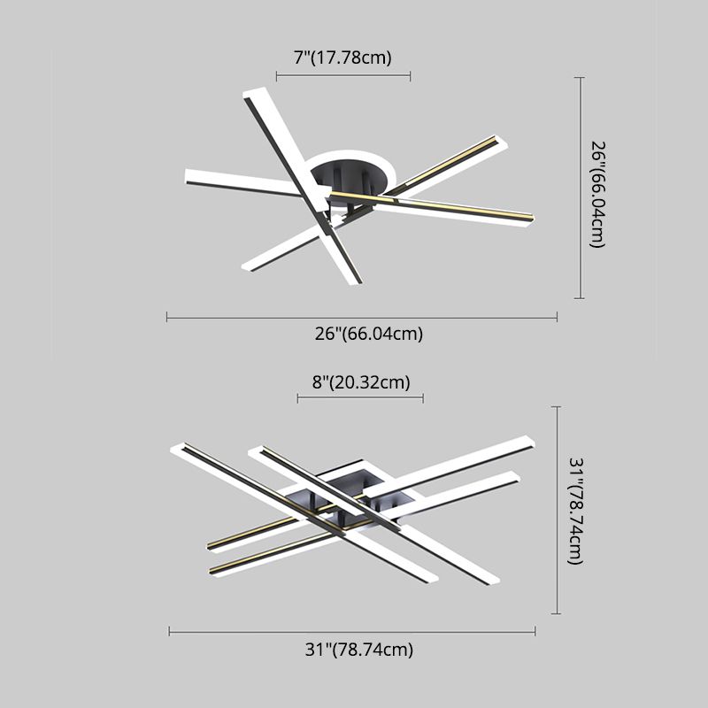 Plafonnier Spoutnik à 4 lumières, nouveau plafonnier moderne en aluminium pour chambre à coucher