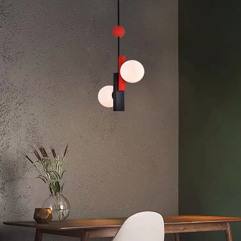 Pendentif en forme de globe coloré