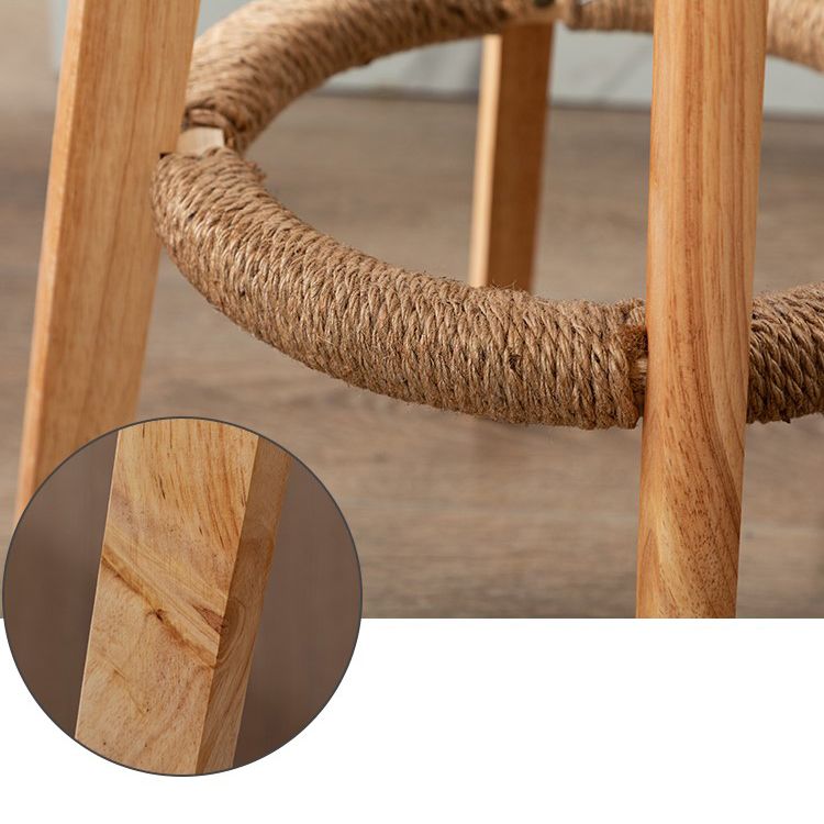 Contemporary Home Footrest Stool Matte Finish Upholstered Barstool