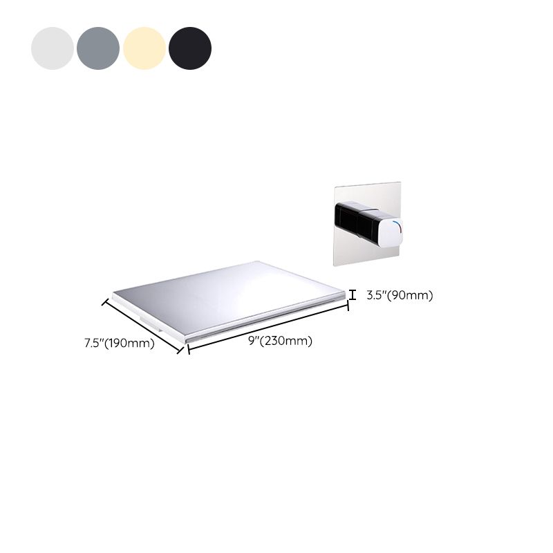 Wall Mounted Metal Waterfall Tub Filler Low Arc Bathroom Faucet