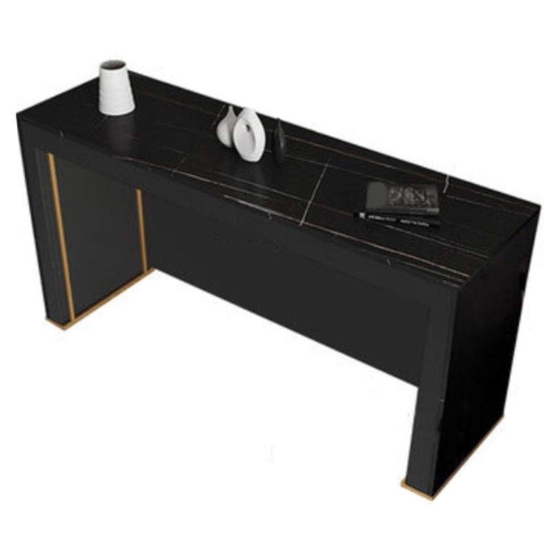 Modern Bistro Bar Table Rectangle Sintered Stone Bar Table for Living Room
