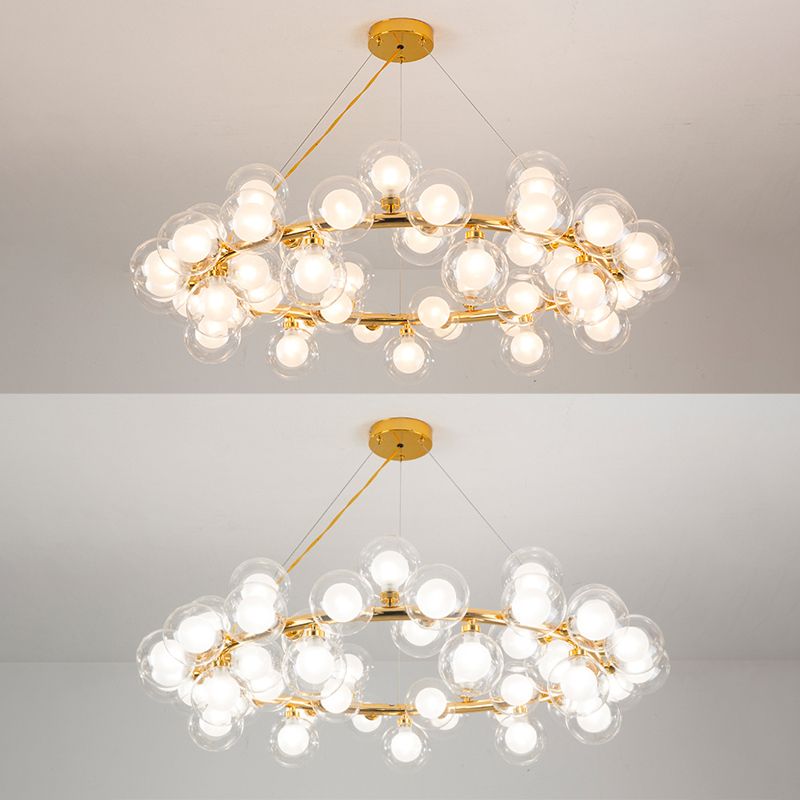 Lumo a sospensione lampadario molecolare Luce di vetro in stile moderno Apparecchio di illuminazione