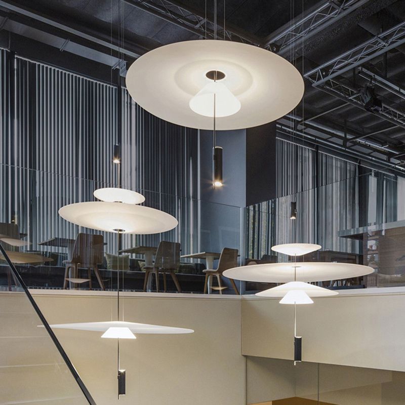 Postmodern Layered Hanging Lamp Fixture Metallic Dining Room Suspension Pendant Light