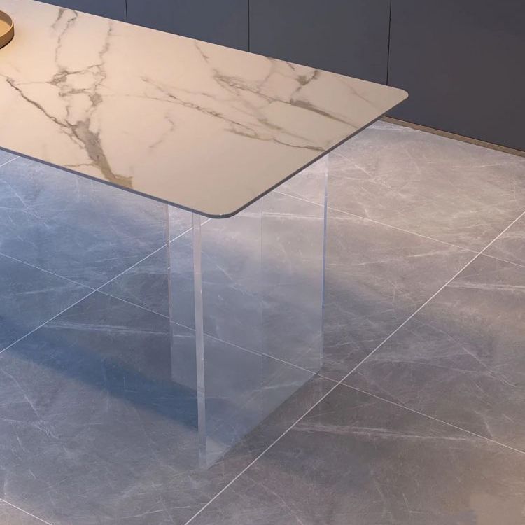 Modern Dining Set 1/5 Pieces Rectangle Stone Dining Table for Dining Room Kitchen