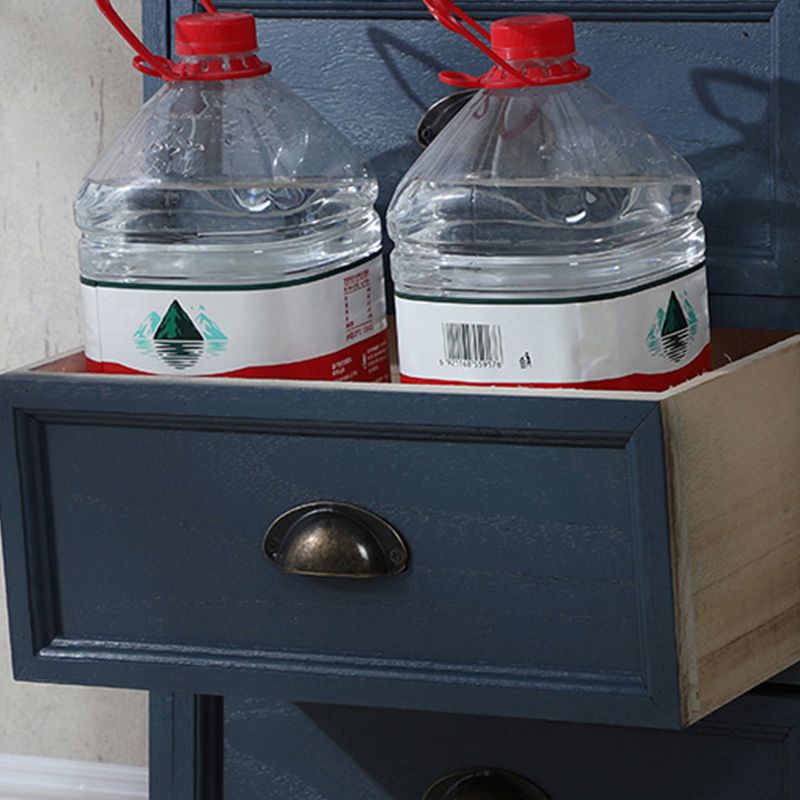 Traditional Style Storage Chest Bedroom Vertical Wooden Storage Chest Dresser with Drawers