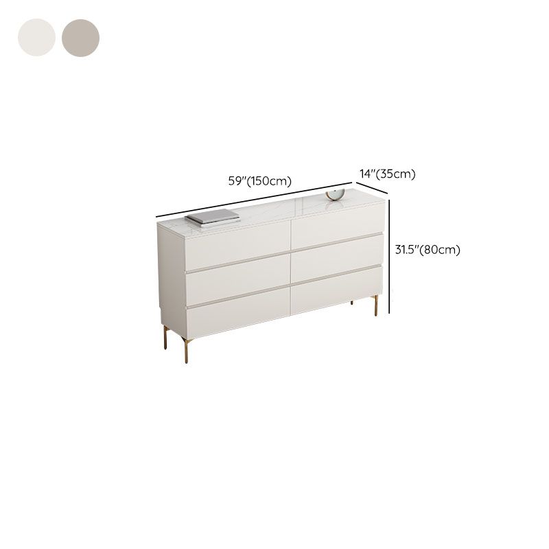 13.65-inch Width Contemporary Storage Chest Dresser Stone Dresser
