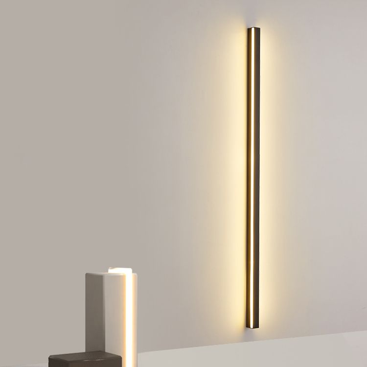 Linear Shape Metal Wall Lighting Idea Modern Style 1 Light Wall Sconce Lighting