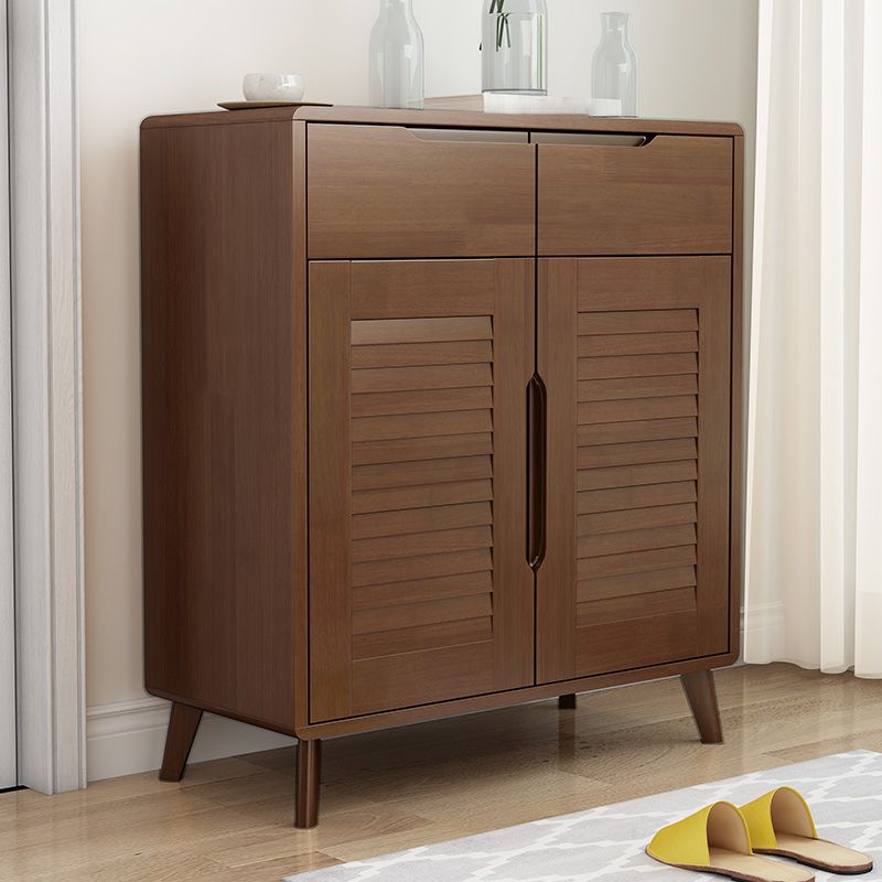 39.37" Tall 2 - Drawer Accent Cabinet Wood Storage Cabinet with 2 Doors