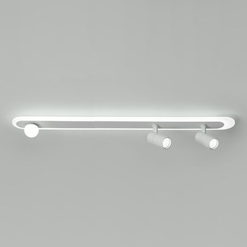 Modern Style Geometry Ceiling Fixtures Metal Ceiling Mounted Lights in White