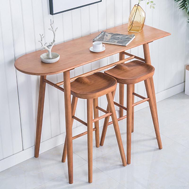 Solid Wood 1/2/3 Pieces Table and Stool Set Modern Indoor Counter Height Set
