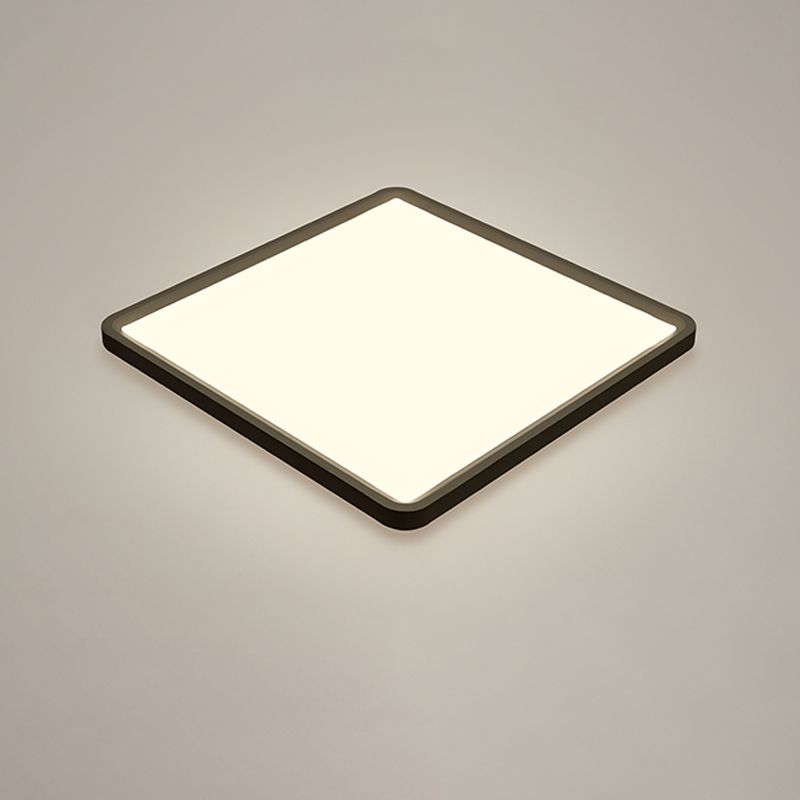 Lámparas de techo LED negras con montaje empotrado y simplicidad moderna para sala de estar