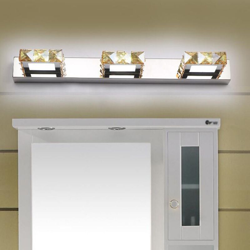 Modern Crystal Makeup Mirror Light Simple LED Mirror Lamp Fixture for Bathroom