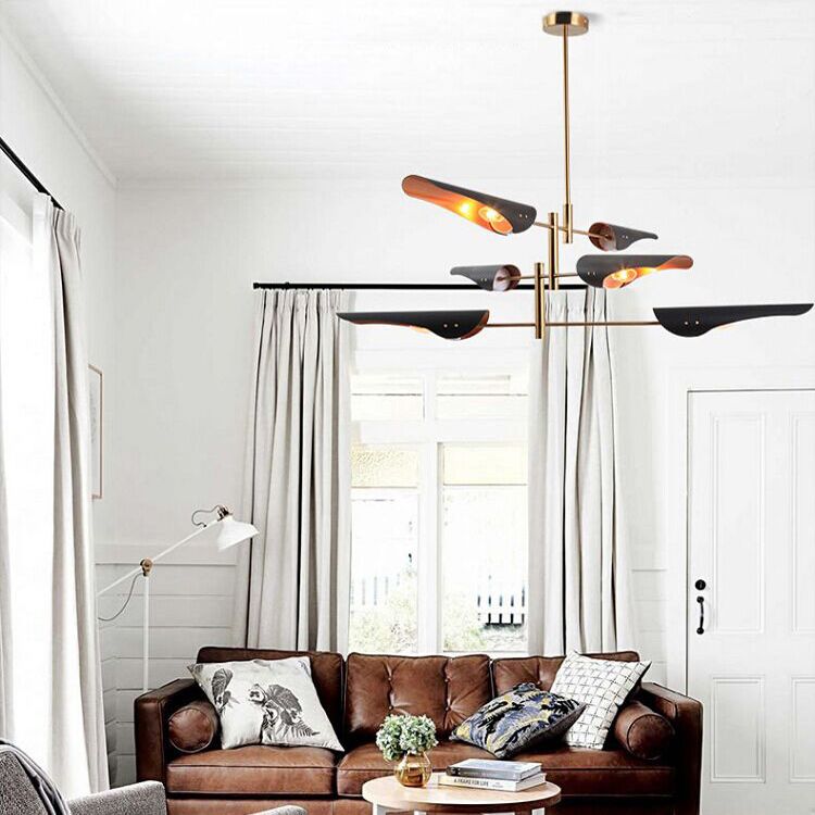 Shaded Living Room Ceiling Pendant Light Metal Simplicity Pendant Lighting Fixture